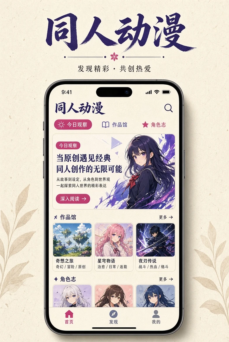 同人动漫APP界面